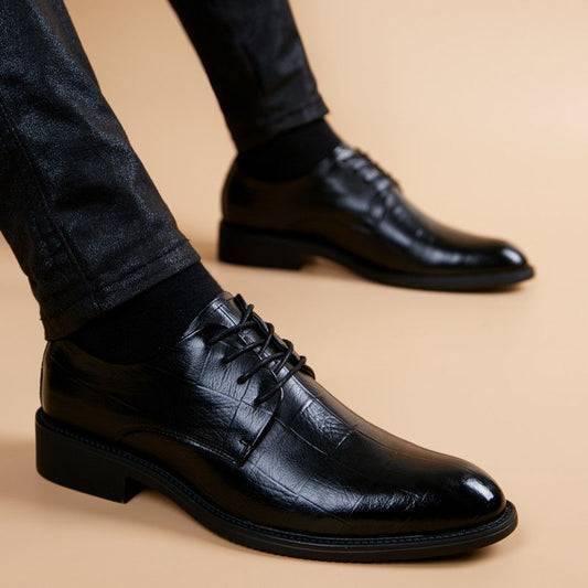 Men's Korean Style British Black Trend Wear Men's Shoes