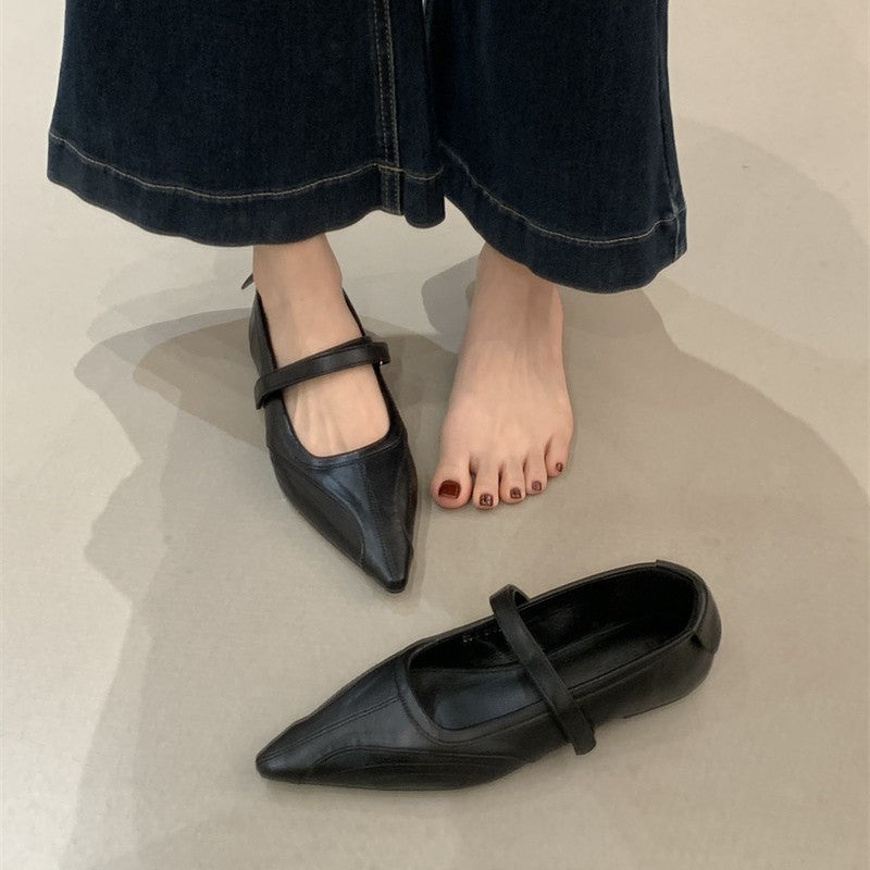 Women's Style Mary Jane Skirt Velcro Shallow Mouth Women's Fashion Shoes
