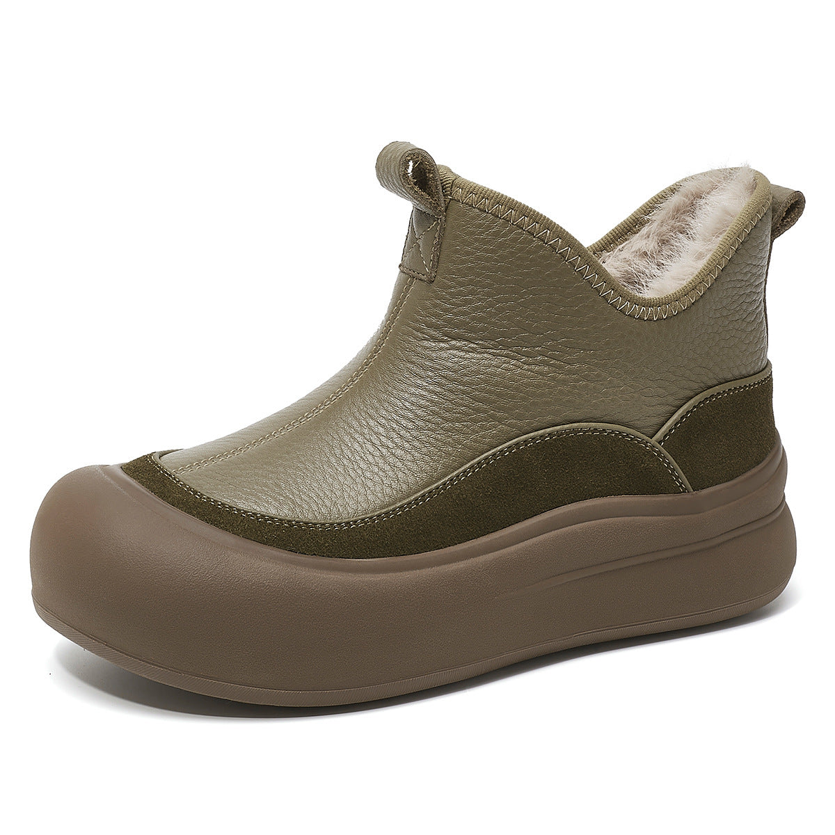 Women's Fashion Platform Winter Fleece-lined Thick Waterproof Snow Boots