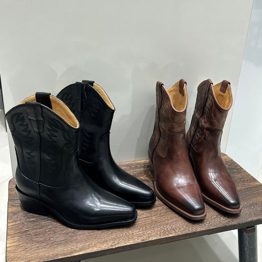 Women's For Knee-high Genuine Inside Outside Thick Mid Women's Leather Boots