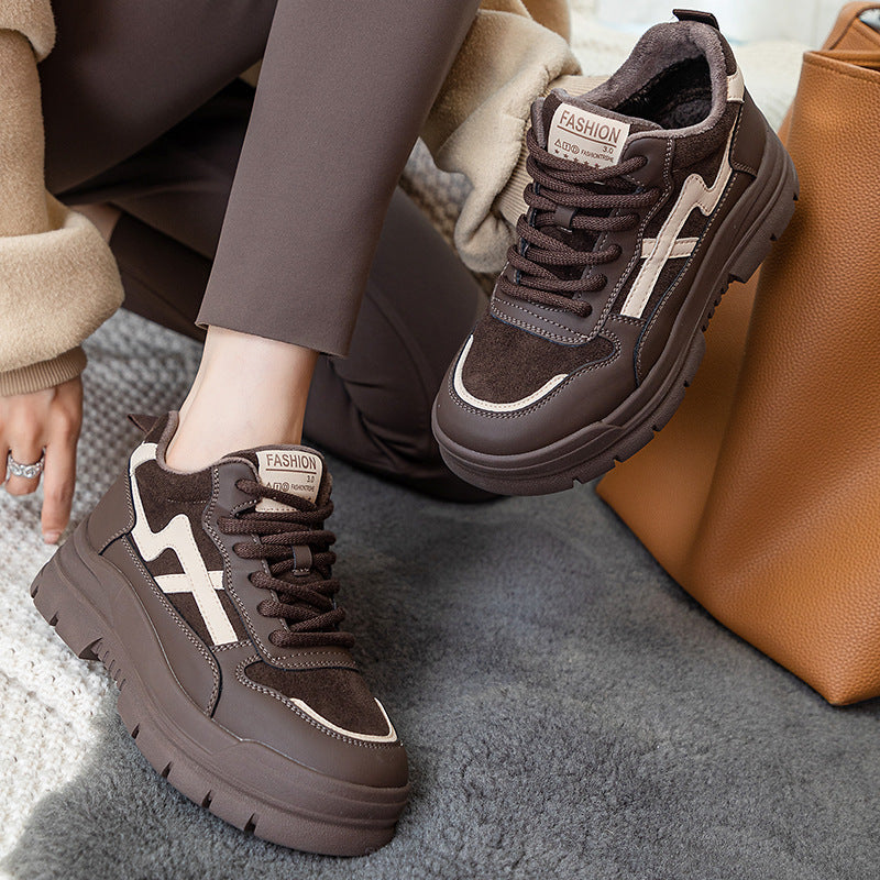 Women's Veet Winter Cotton Korean Style Round Casual Shoes