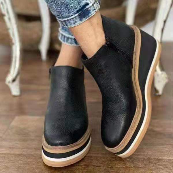 Women's Plus Size Round Head Thick Bottom Casual Shoes