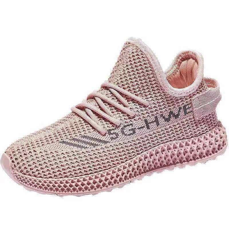 Women's Coconut Trendy Versatile Flying Woven Breathable Sneakers