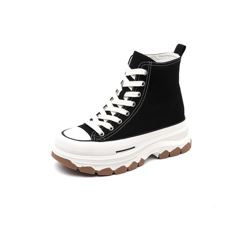 Women's Platform Spring Height Increasing Insole Super Popular Canvas Shoes