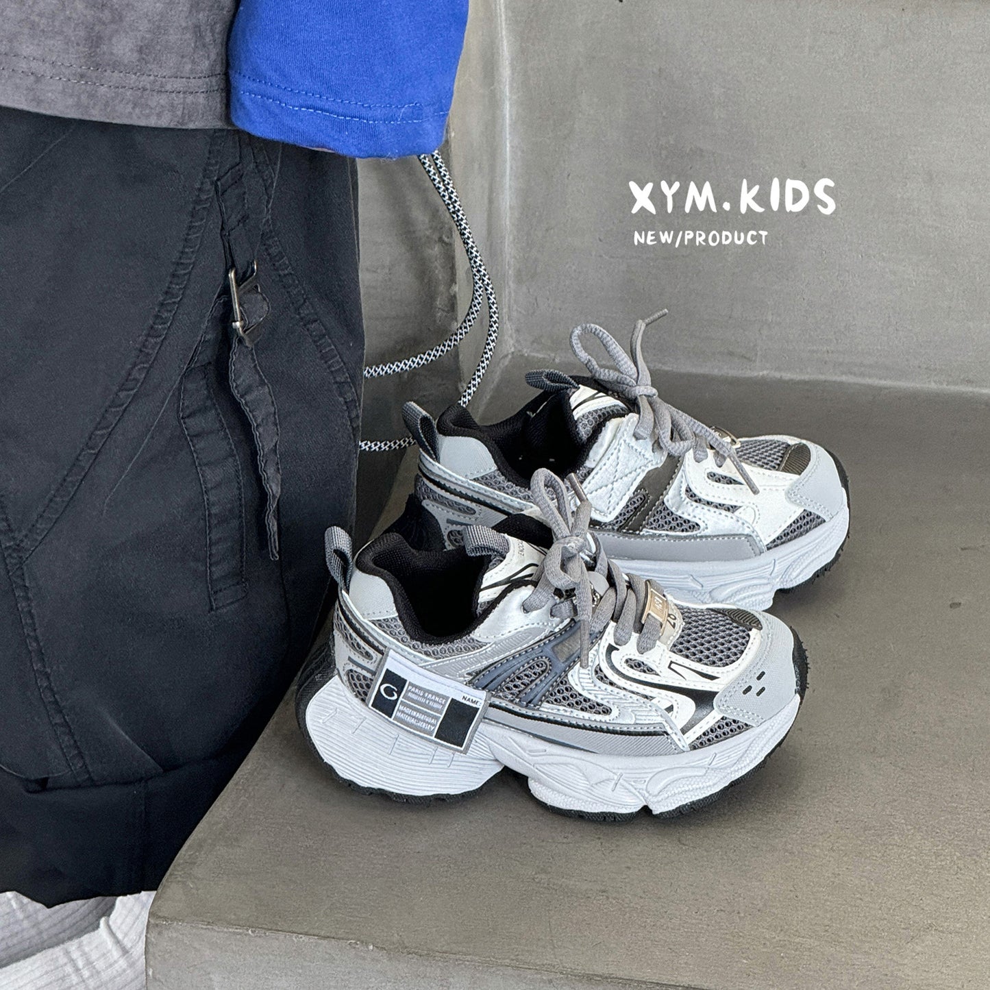 Children's Single Mesh Boys Running Lightweight Platform Children's Sports Shoes