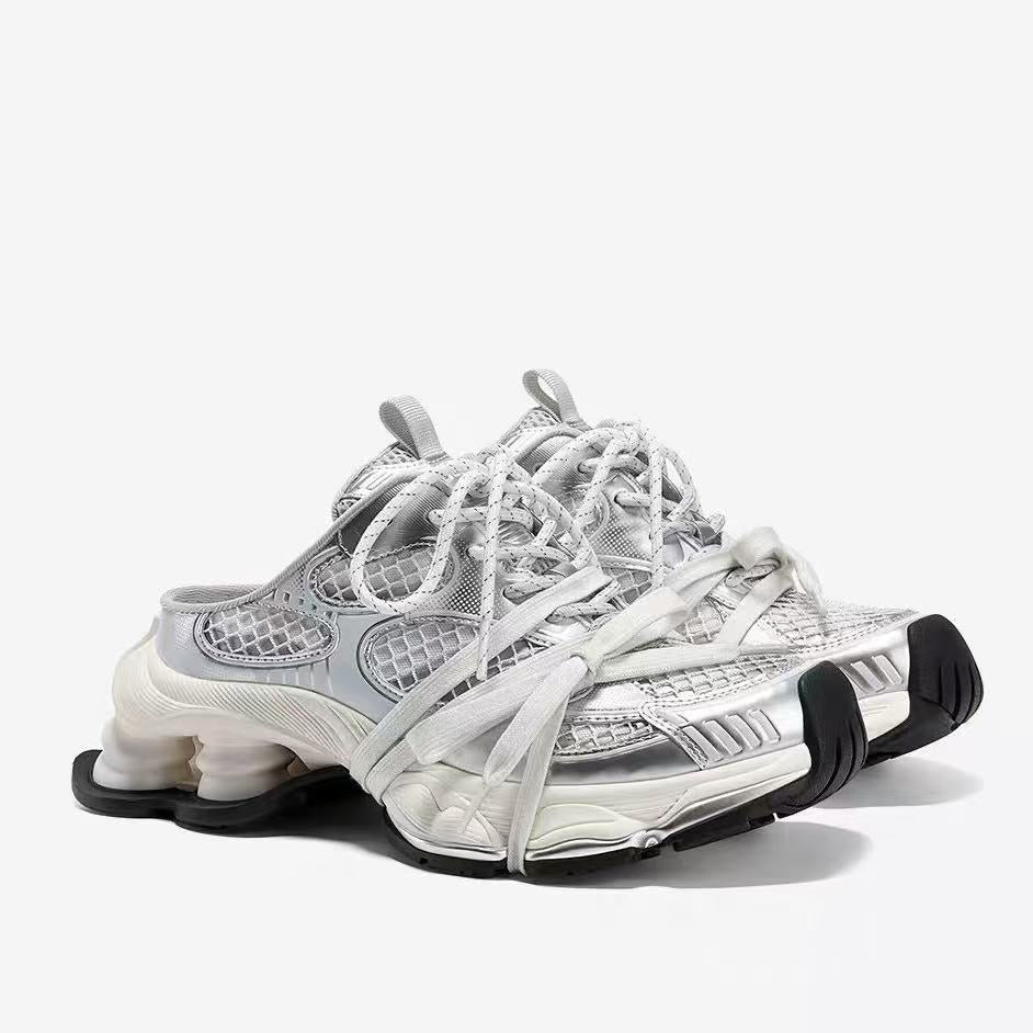 Women's Lin Yun Particle Dad Old Platform Mesh Elevator Women's Board Shoes