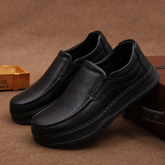 Men's Online Pumps First Layer Cowhide Soft Casual Shoes