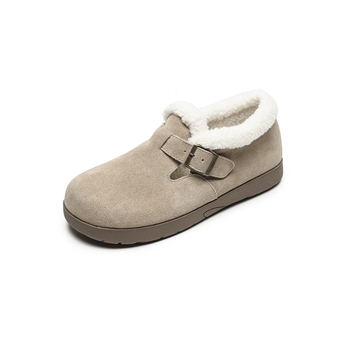 Women's Genuine Retro Platform Cowhide Slip-on Soft Bottom Women's Fashion Shoes
