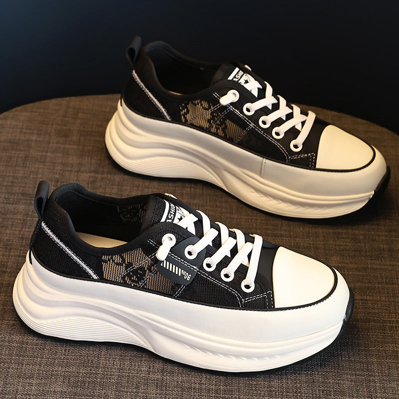 Women's Thick-soled White With Foam Sole Slip-on Muffin Cortez Genuine Women's Casual Shoes
