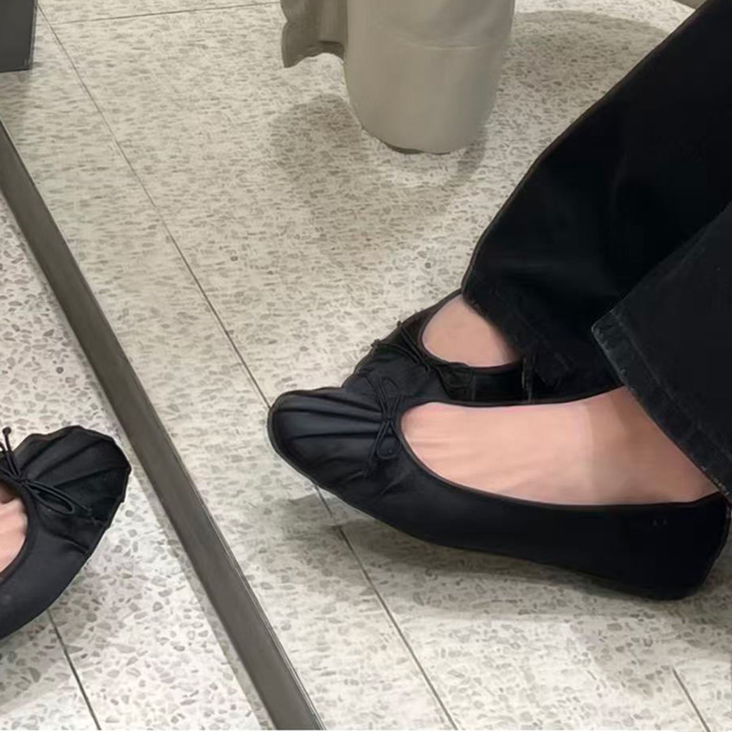Women's Ballet Early Spring Pleated Satin Round Head Women's Fashion Shoes