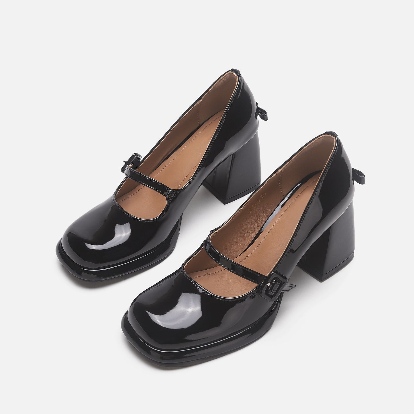 Women's French Style Retro Chunky Mary Jane Leather Shoes