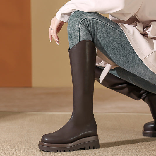 Women's Style Thick Bottom Western Stretch Below Boots