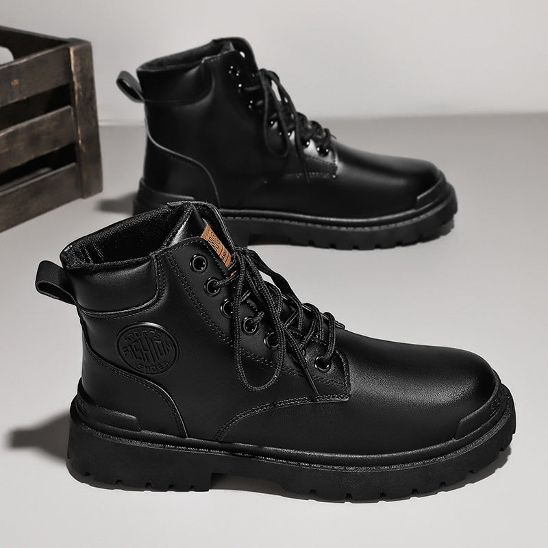 Men's Autumn Martin British Style Black Trendy Boots