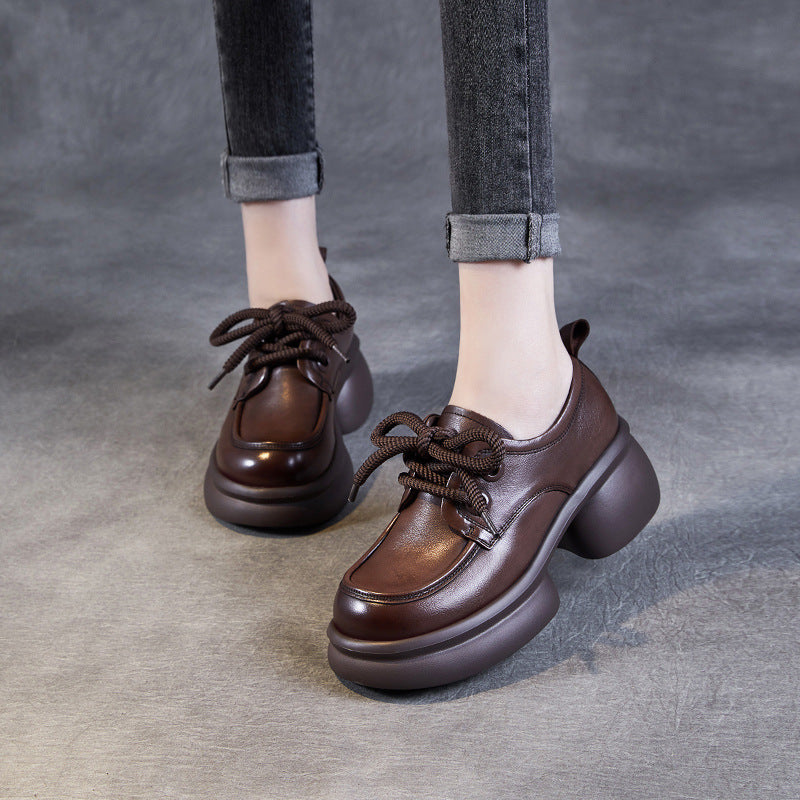 Women's Muffin Thick-soled British Style Autumn Commuter Women's Casual Shoes
