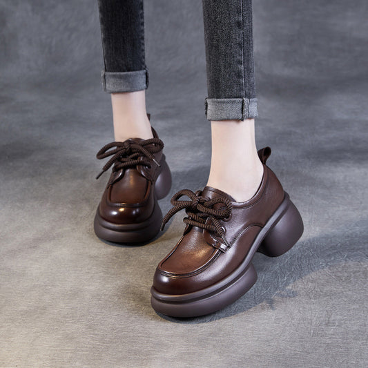 Women's Muffin Thick-soled British Style Autumn Commuter Women's Casual Shoes