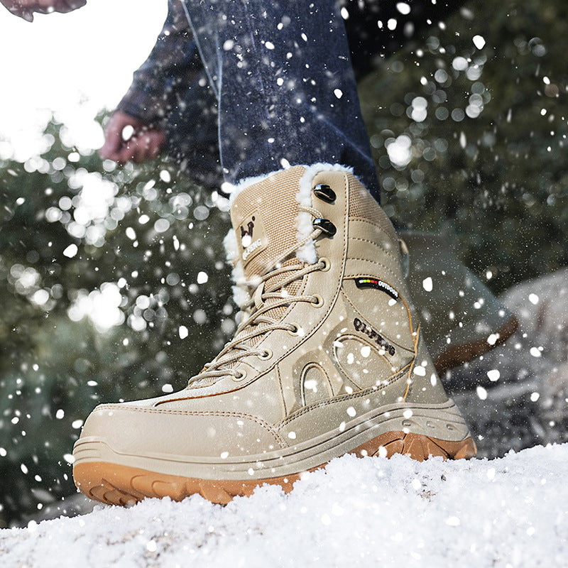 Women's & Men's Winter Fleece-lined Thickening Plus Size Cotton Northeast China Warm Snow Boots