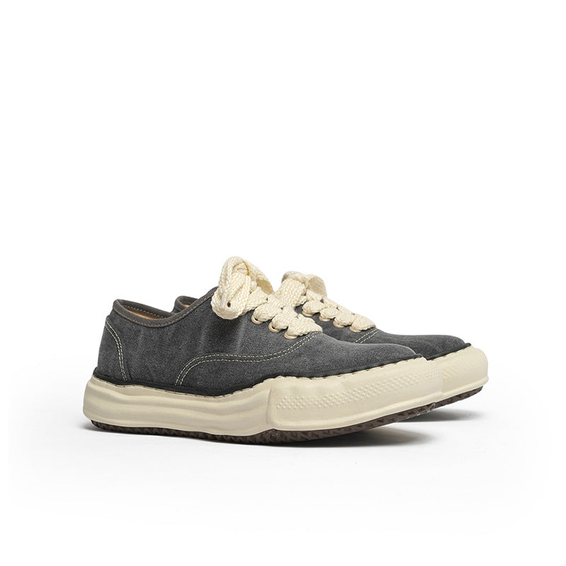 Women's & Men's Irregular Dissoed Sole Washing Trendy Thick Men's Board Shoes