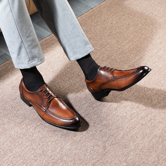 Men's Genuine England Style Business Formal Wear Leather Shoes
