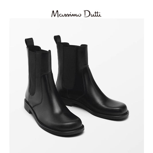 Women's Chelsea British Ankle Elastic Mouth Martin Boots