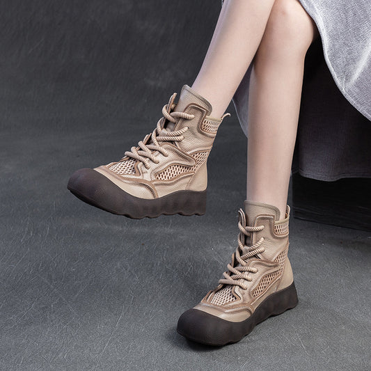 Women's Cut-out Breathable Retro Roman Style Martin Sandals