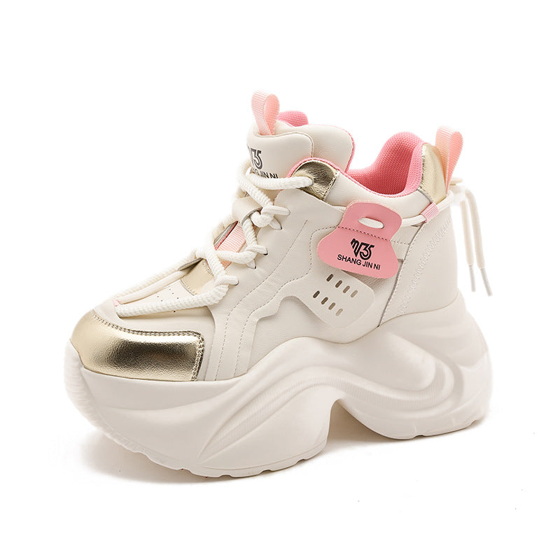 Women's & Men's Platform Dad Leisure Trendy Small Height Sneakers