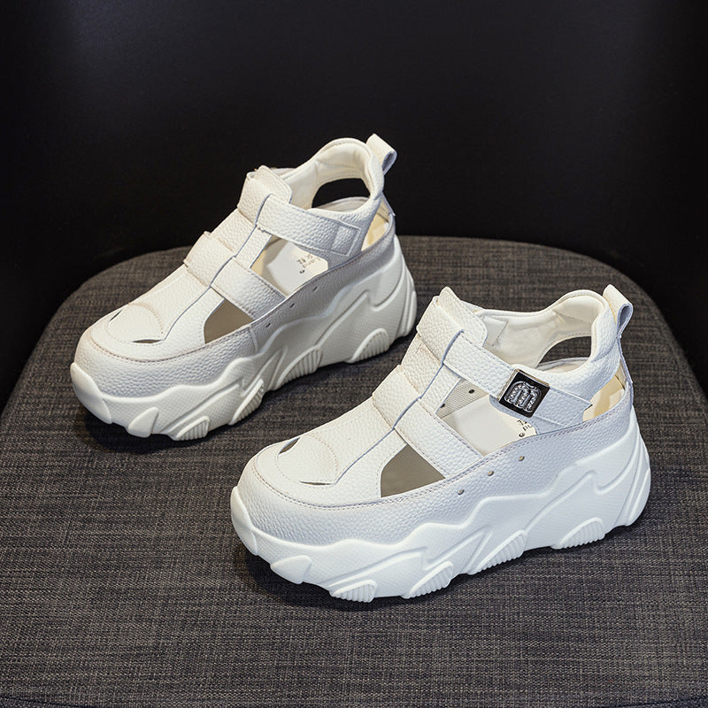 Live Broadcast Online Double Hollow Dad Sandals