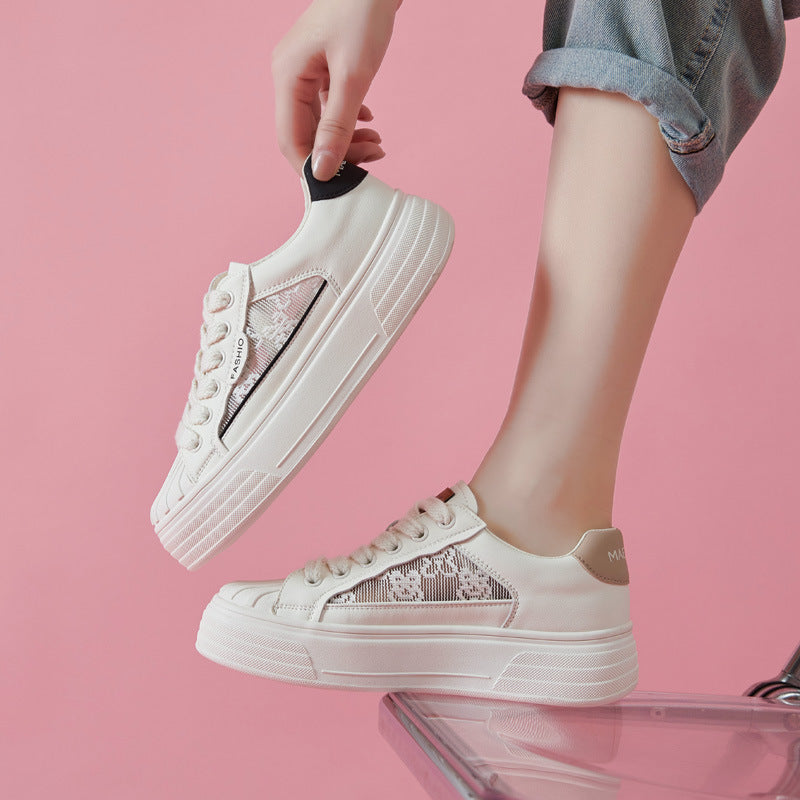 Women's Summer Breathable Comfortable University Style Thick Casual Shoes