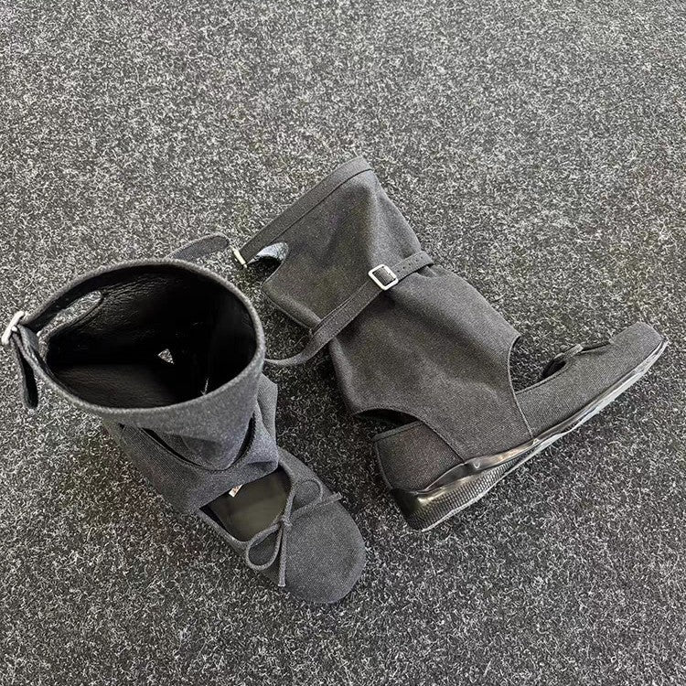 Women's Distressed Summer Bow Mary Jane Height Women's Shoes