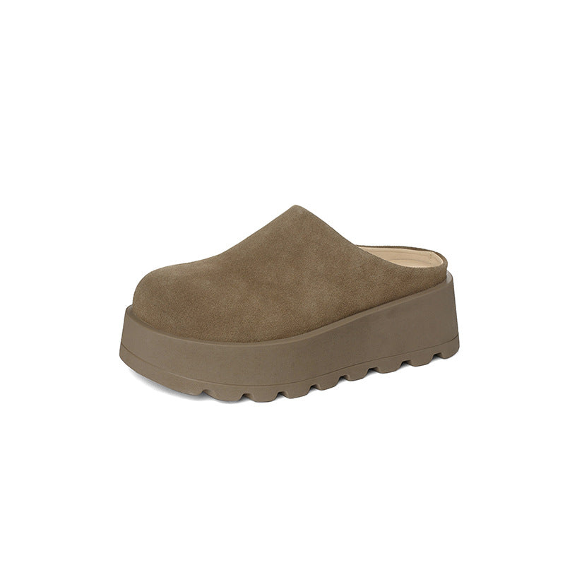 Women's Half Outer Wear Slip-on Thick Bottom Slippers