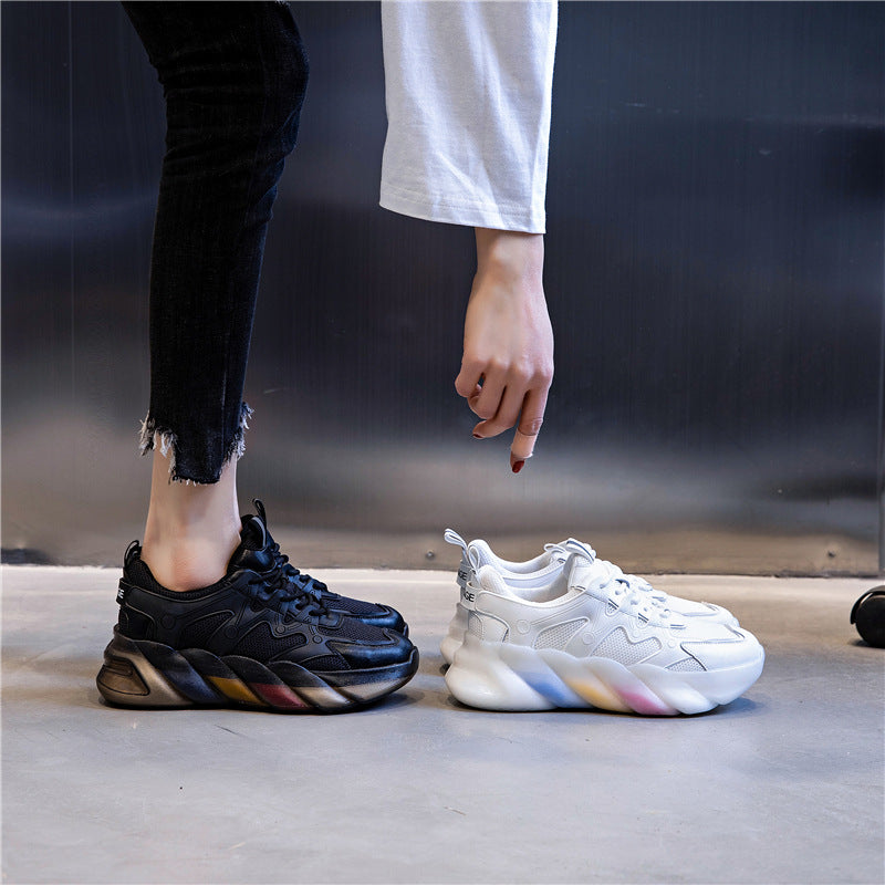 Women's Bottom Dad Thick Spring Genuine Flat Women's Shoes