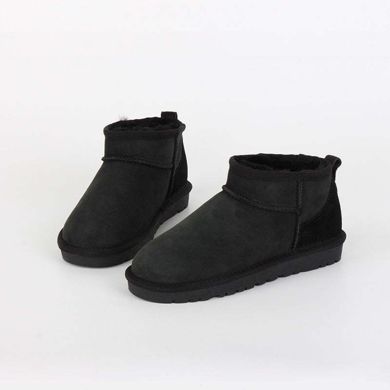 Women's Fur Integrated Winter Warm Short Thickened Snow Boots