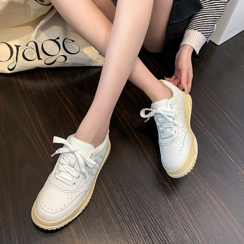 Women's Platform White Spring Retro Sports Casual Shoes