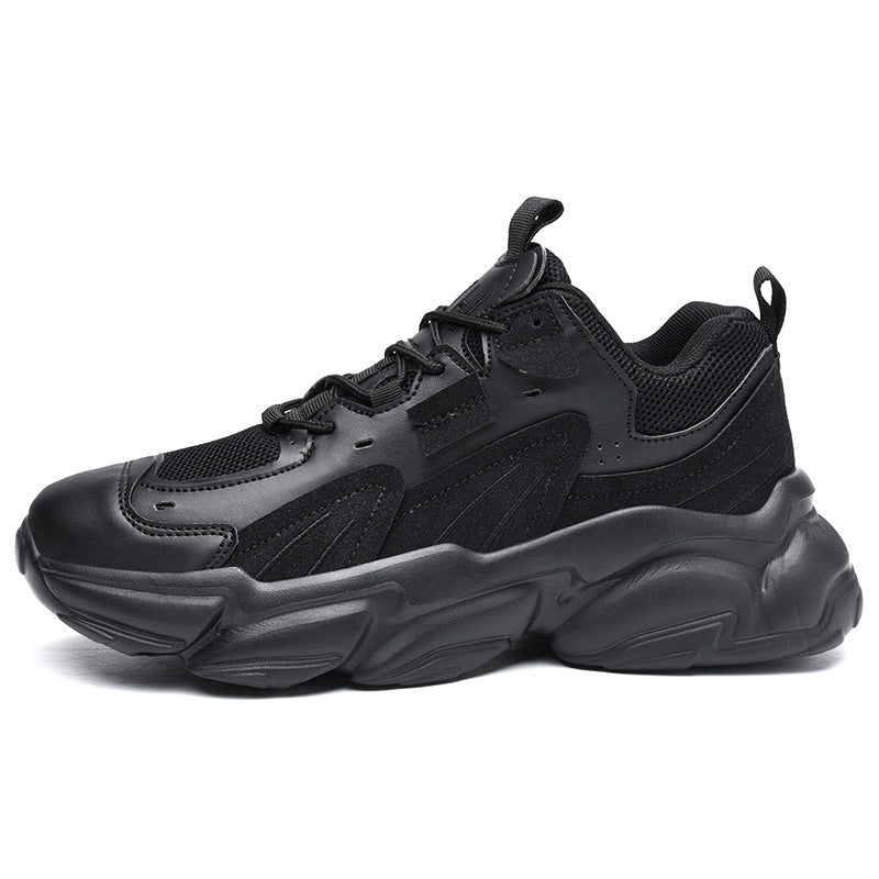 Men's Dad Summer Breathable Trendy Black Men's Sports Shoes
