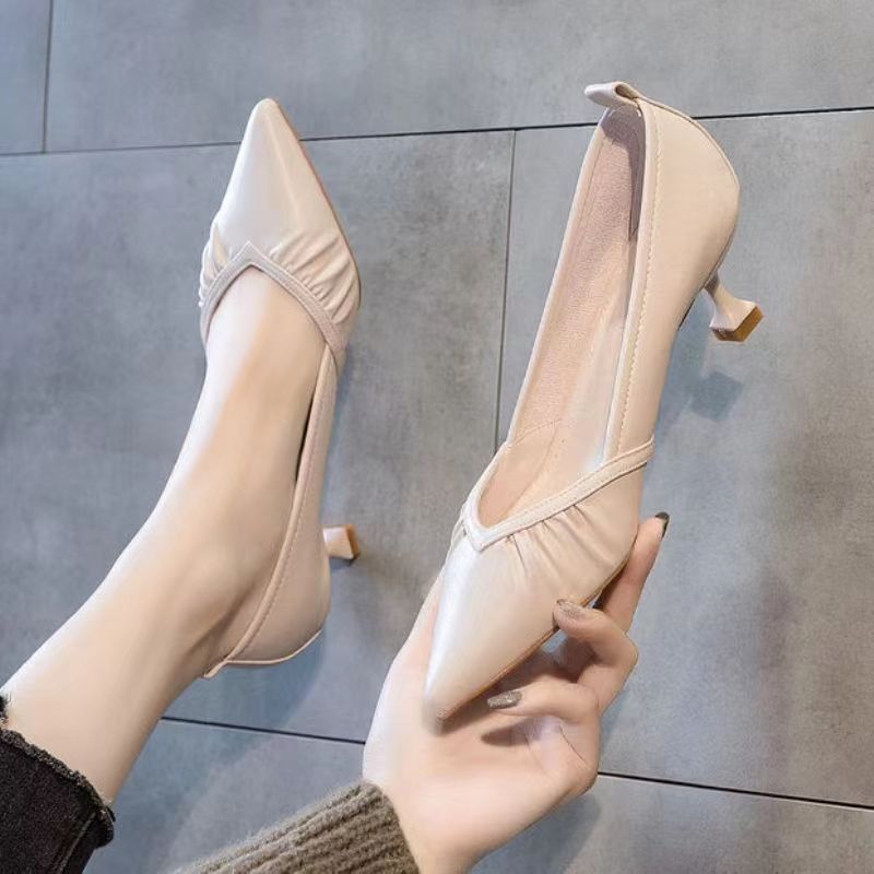 Women's Soft Mid Summer Spring Pointed High Women's Shoes