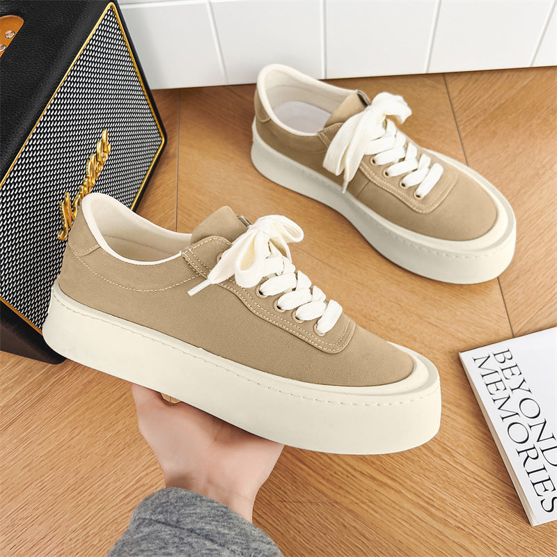 Men's Versatile Simple Style Thick-soled Summer Breathable Men's Canvas Shoes