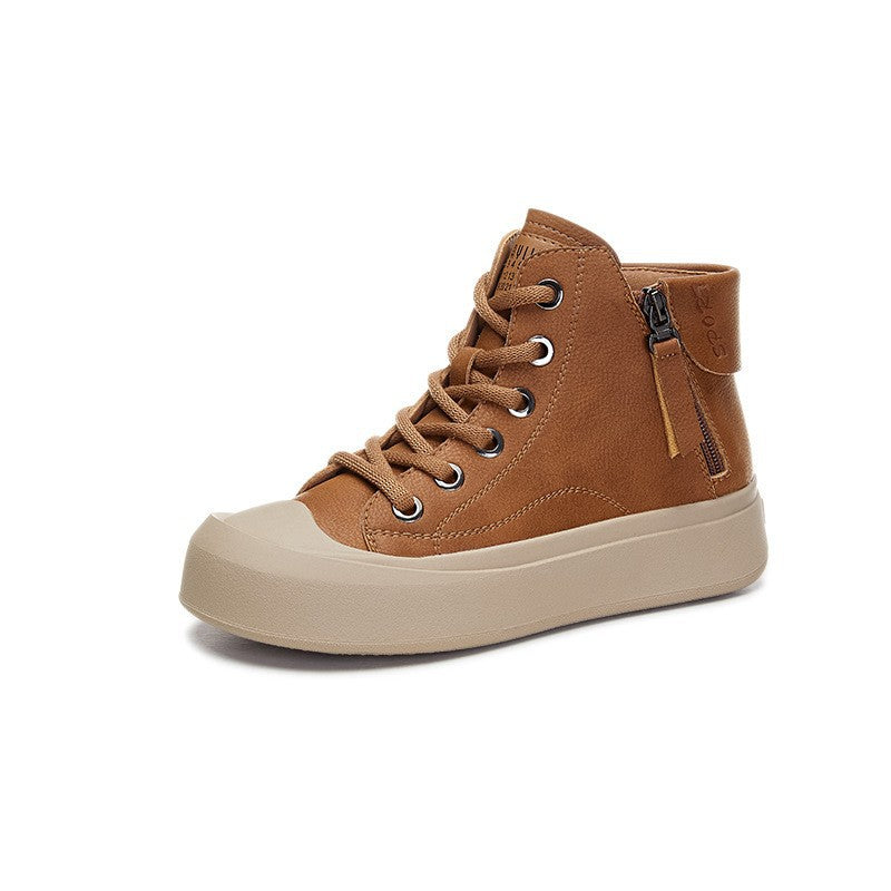 Women's Platform Martin Genuine British Retro Big Toe Ankle Women's Casual Shoes