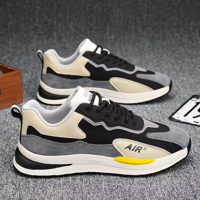 Men's Breathable Korean Trendy Versatile Platform Running Sneakers