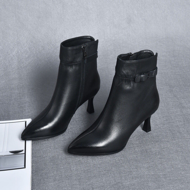 Women's High Quality Brushed Lining Fashion Tube Boots