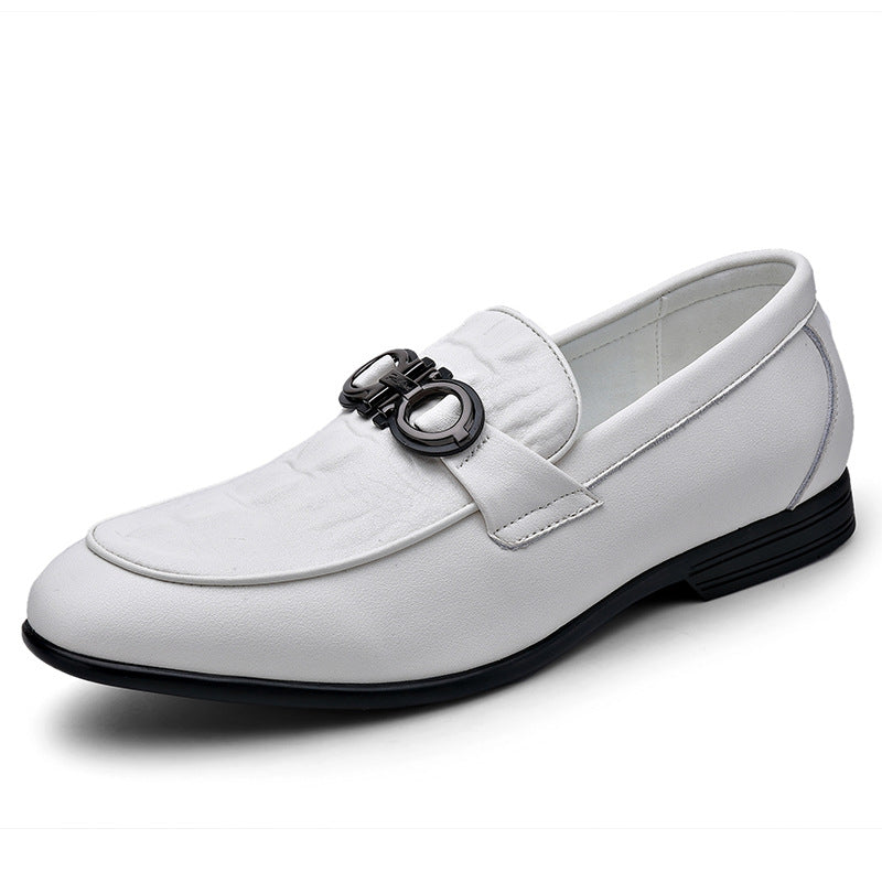 Men's Bottom Spring Korean Style Trendy Versatile Cowhide Leather Shoes