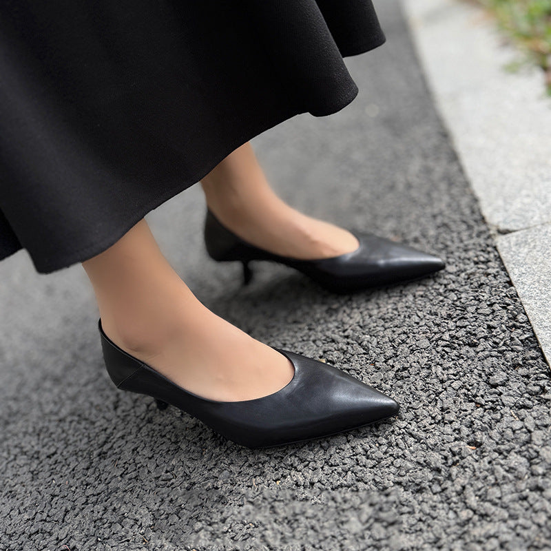 Women's Simple Authentic Pumps Shallow Mouth Soft Bottom Low Women's Fashion Shoes