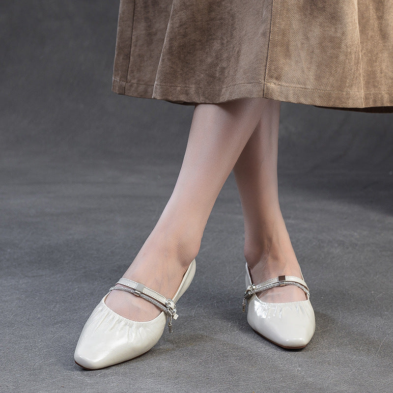 Women's French Mary Jane Word With Shallow Mouth Pumps First Women's Casual Shoes