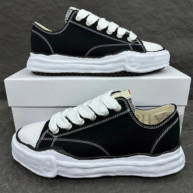 Women's & Men's Series Dissoed Thick Sole Increased Comfort Women's Canvas Shoes