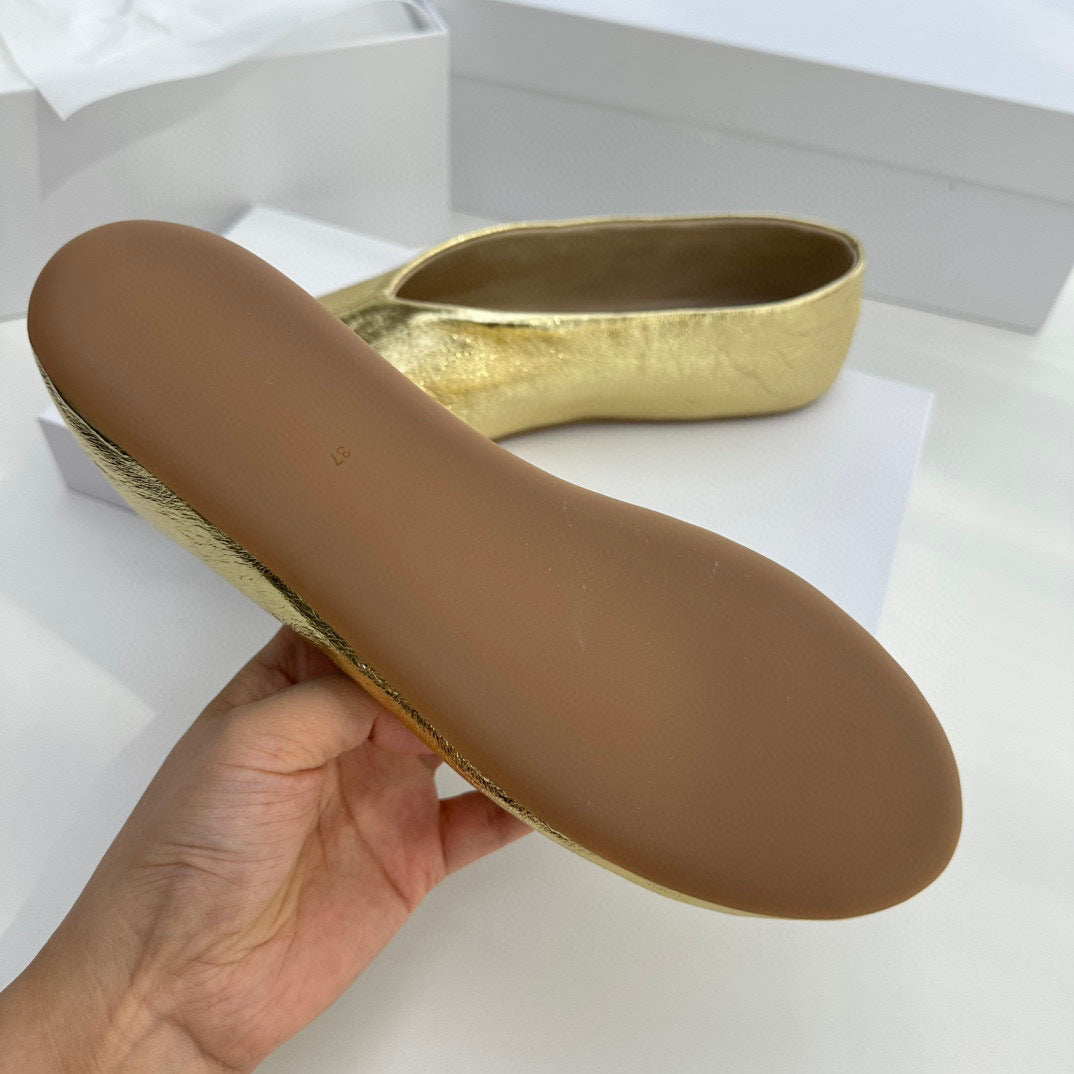 Small Era Niche Retro Soft Surface Sheepskin Shallow Mouth Flat Women's Fashion Shoes