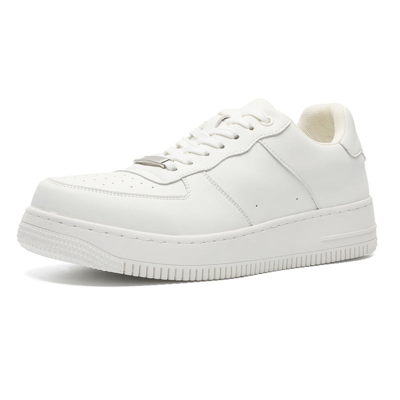 Men's Air Force White Lightweight Soft Sole Spring Men's Casual Leather Shoes