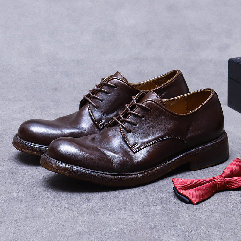 Men's Big Promotion Light Luxury Genuine Sole Handmade Good Men's Business Leather Shoes