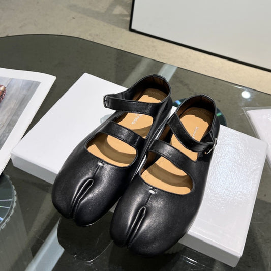 Women's Genuine Sheep Skin Split Toe Flat Men's Shoes