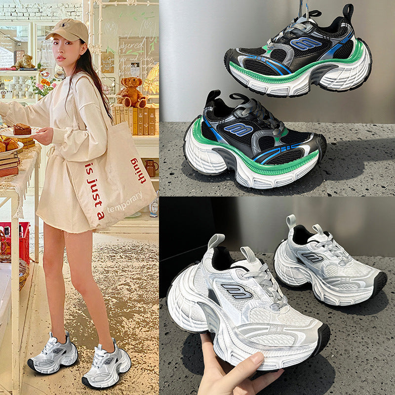 Women's Spring Paris Dad Height Increasing Platform Color Women's Sports Shoes