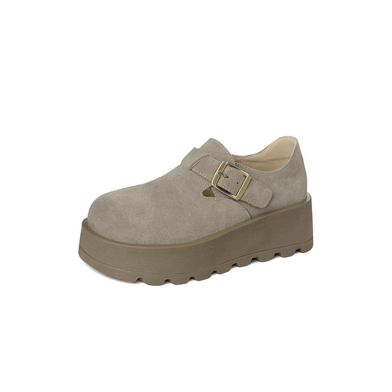 Women's Spring Retro Lazy Platform Fashion Thick Casual Shoes