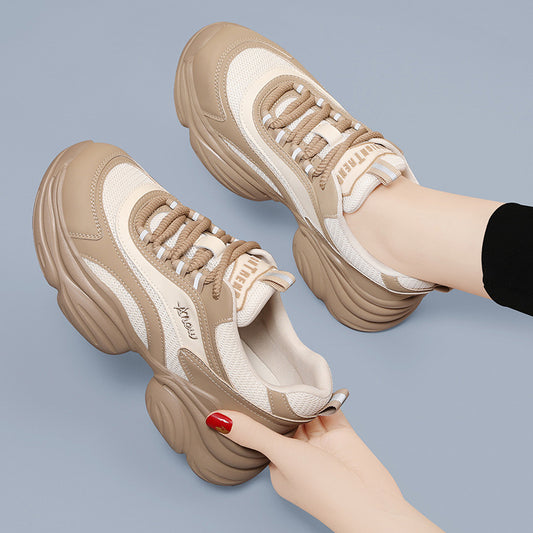 Women's Sports Platform Dad Black For Soft Sneakers