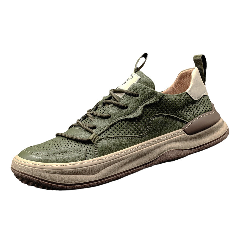Men's Hollow Out Breathable Head Tilt Clown Men's Board Shoes